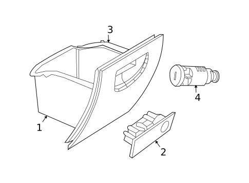 Glove Box for 2009 Jeep Wrangler #0