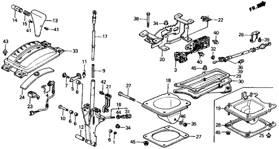 Select Lever ('88-'89) for 1988 Honda Civic #0