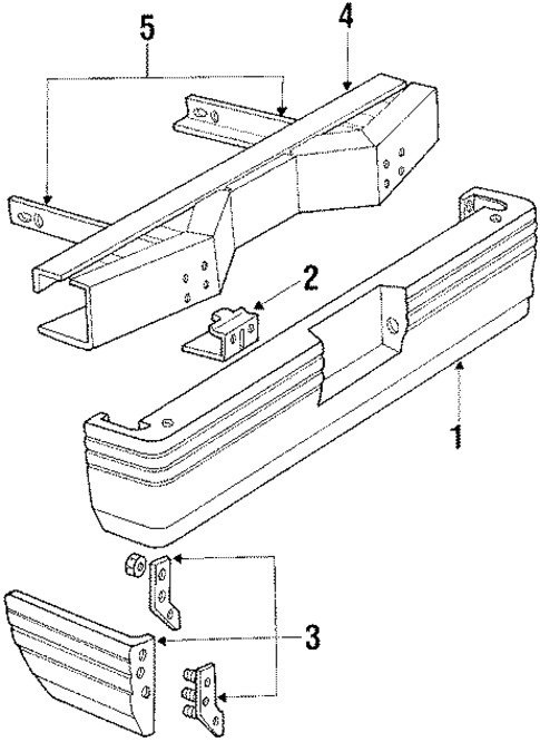 Bumper & Components - Rear for 1988 Ford Ranger #0