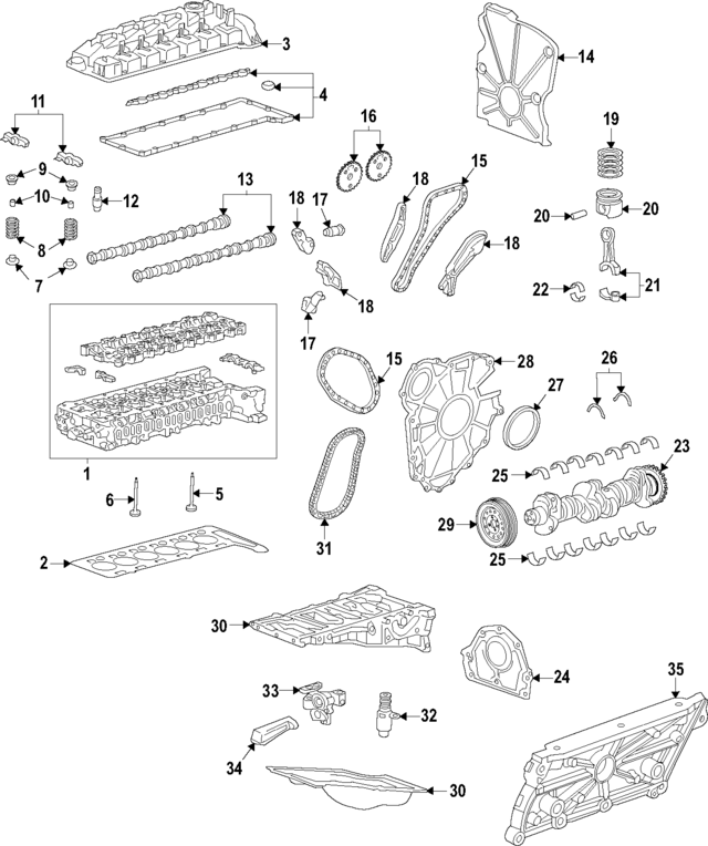 24001303 - Engine: Head Gasket for Chevrolet: Silverado 1500, Suburban, Tahoe | GMC: Sierra 1500, Yukon, Yukon XL Image