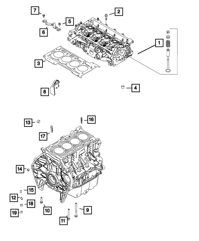 68489481AA - 1.3L Turbo; Engine: Cylinder Head for Mopar Image