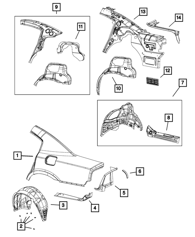 « 68088848AC –  : Pare-boue Écran, Côté Droit pour Mopar Image »