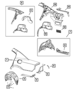 68088848AC - : Splash Shield, Right for Mopar Image