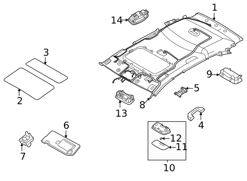 Interior Trim - Roof for 2025 Hyundai Tucson #1