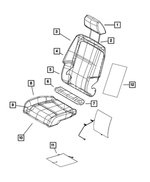 1QP031K7AA - : Front Seat Back Cover, Left for Dodge: Journey Image
