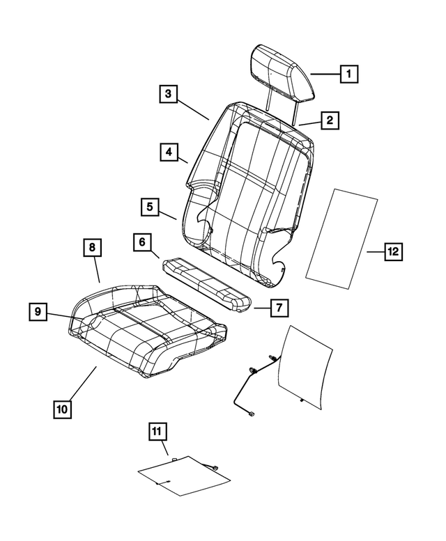1LQ751K7AA - Interior Trim: Front Headrest for Mopar Image