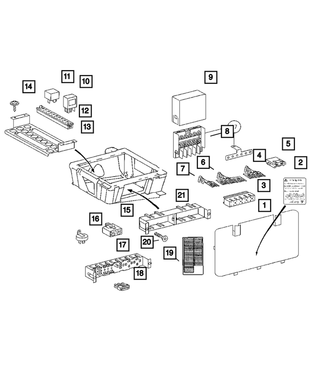 5133683AA - Electrical: Fuse Access Cover for Mopar Image