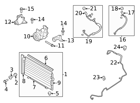 Condenser, Compressor & Lines for 2009 Subaru Impreza #0