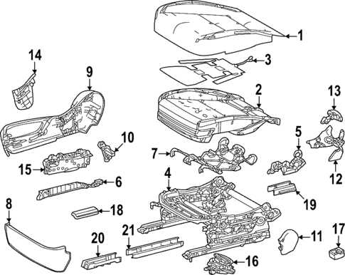 Passenger Seat Components for 2025 Lexus LX700h #0