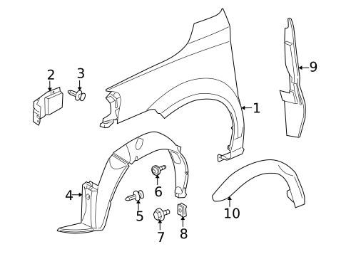 Exterior Trim - Fender for 2006 Pontiac Montana #0