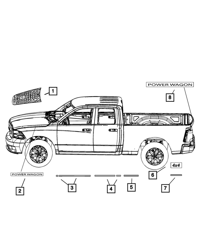 5182404AA - : Box Side Decal, Right for Mopar Image