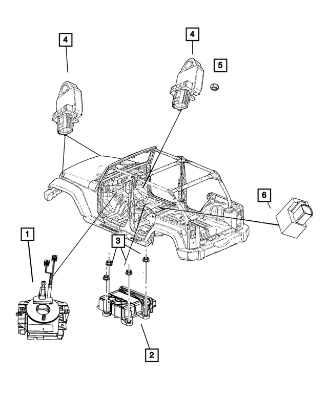 68339336AB - Restraints: Steering Column Control Module Clockspring for Mopar Image