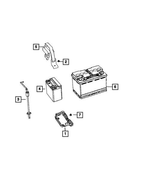 Battery, Battery Tray and Cables for 2025 Dodge Durango #2