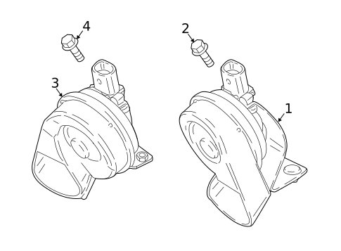 Horn for 2026 Porsche Panamera #0