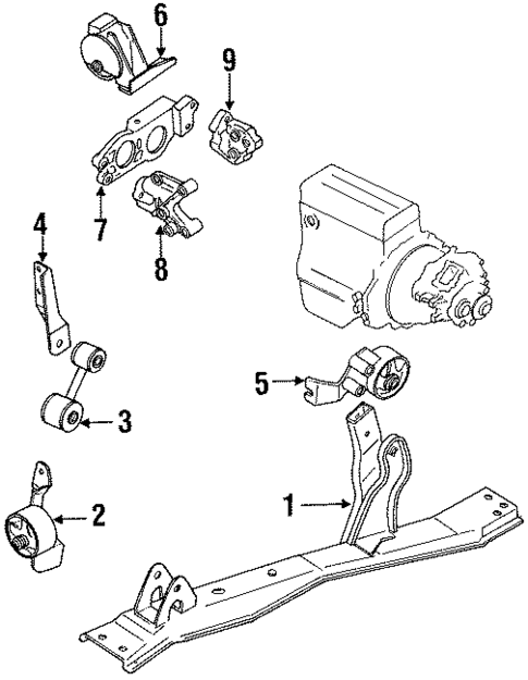 Engine & Trans Mounting for 1991 Isuzu Impulse #0