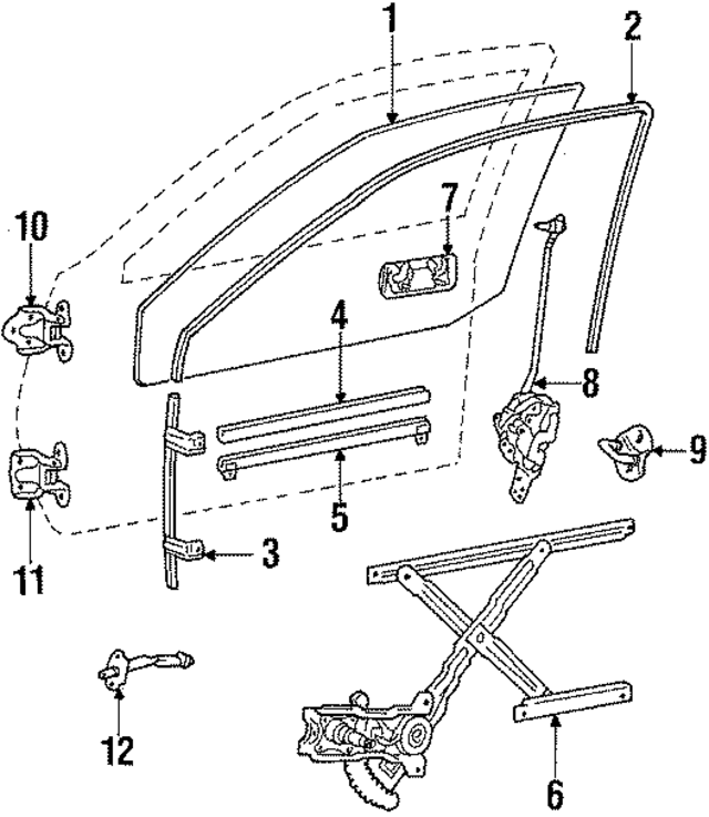 MB258755 - Body: Window Regulator for Mopar Image