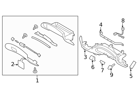 Glove Box for 2014 Subaru Impreza #0