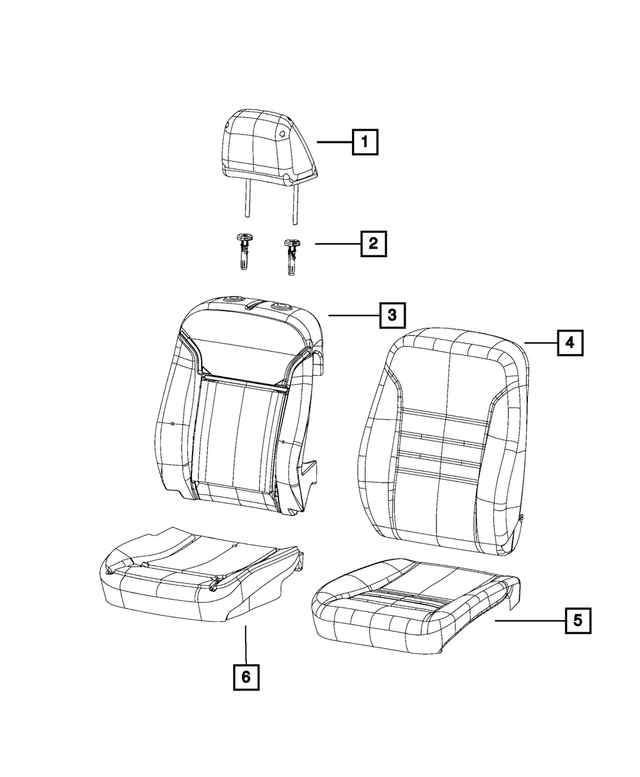 1XA08DX9AA - Interior Trim: Front Headrest, Right Or Left for Mopar Image