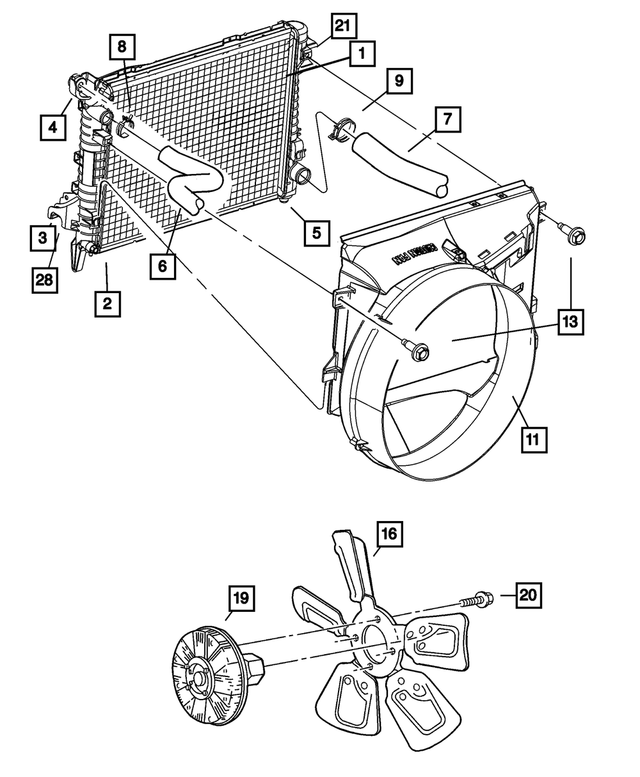« 5290803AF –  : Refroidissement Du Moteur Radiateur pour Mopar Image »