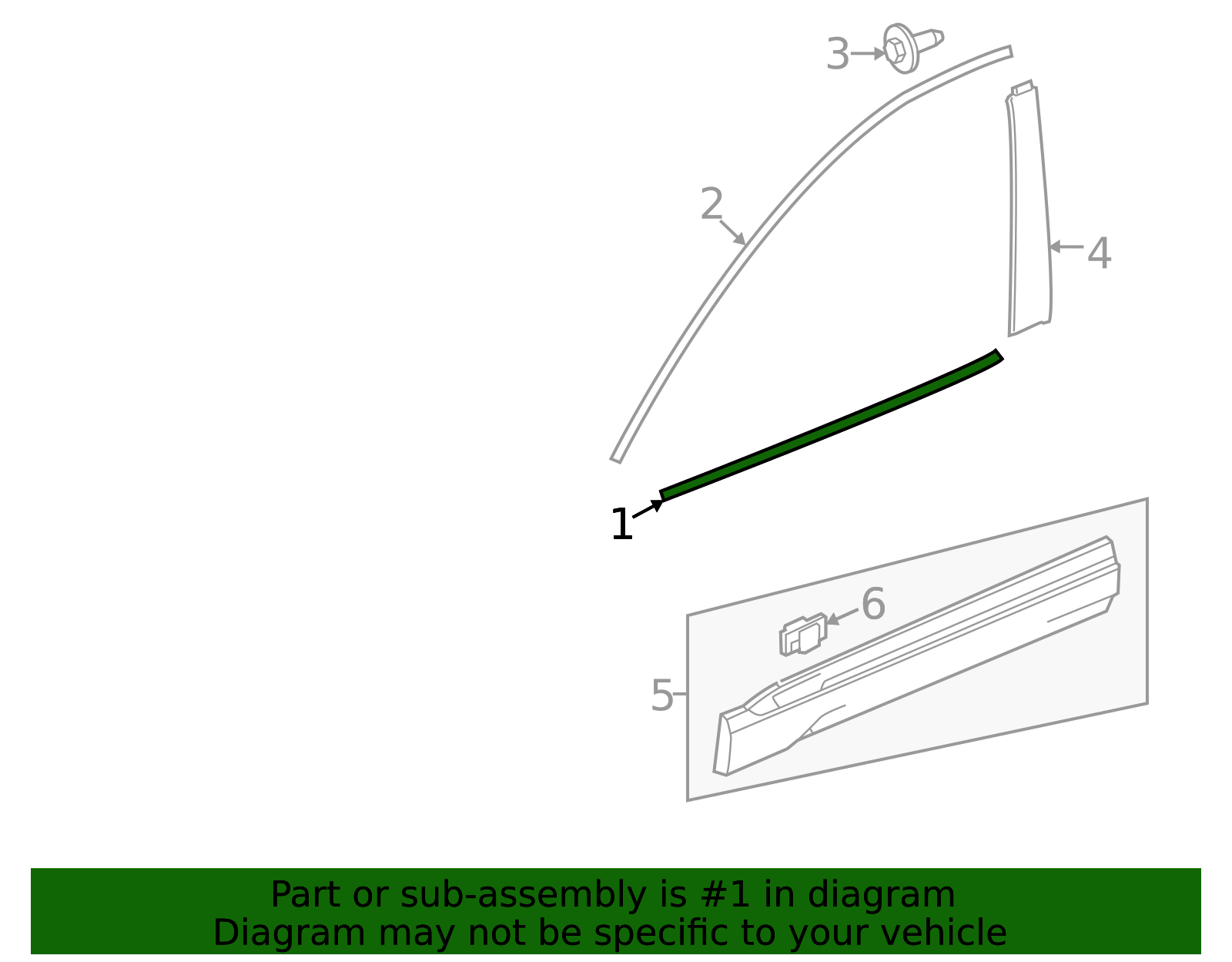 72410-T90-A01 - 2023-2025 Honda Pilot - Belt Molding | Genuine Honda Parts