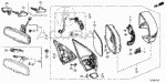 76200TZ5A34ZN - Interior/Bumper: Mirror Assembly *NH883P* for Acura: MDX Image