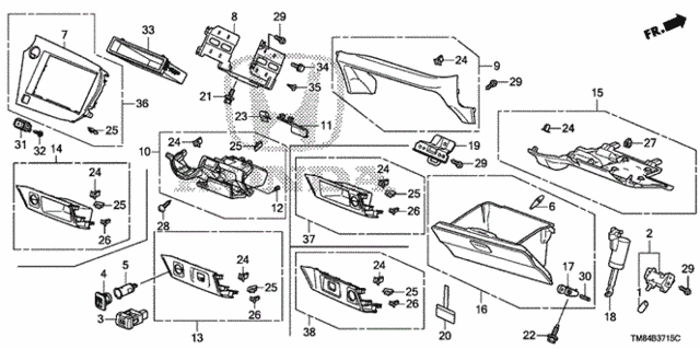 Instrument Panel Garnish (Passenger Side) for 2011 Honda Insight #0