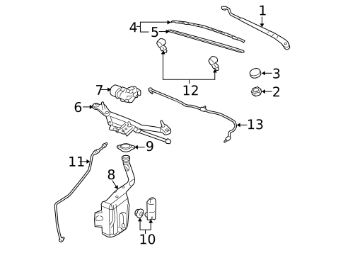 Wiper & Washer Components for 2007 Chevrolet Cobalt #0
