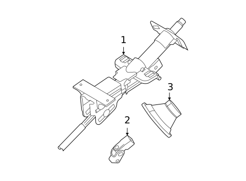Steering Column Assembly for 2003 Volvo XC90 #0