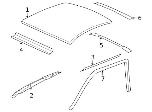 Roof & Components for 2002 Pontiac Sunfire #0