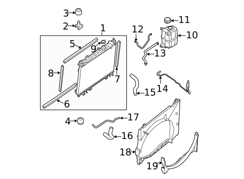 Radiator & Components for 2014 Nissan Armada #0