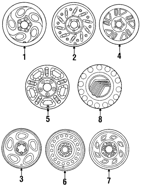 Wheels for 1997 Mercury Mountaineer #0