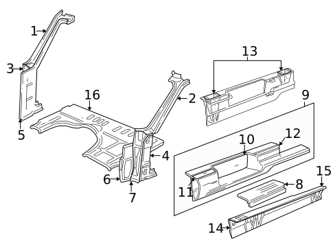 Rocker for 1996 Dodge B3500 #0
