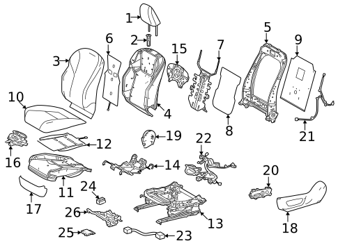 Driver Seat Components for 2022 Lexus NX350h #0