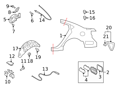 Fuel Door for 2012 Mazda 6 #0