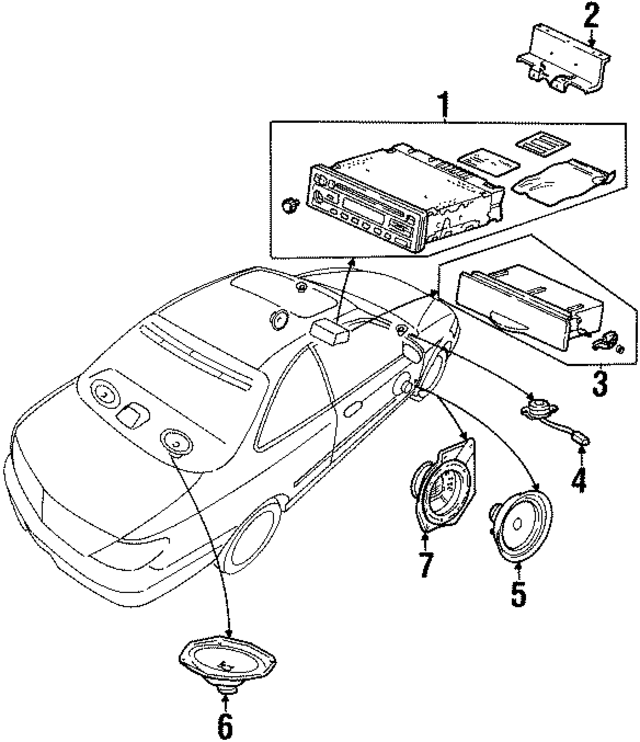 39111SV1000 - : AM/FM CD Cassette Bracket for Acura Image