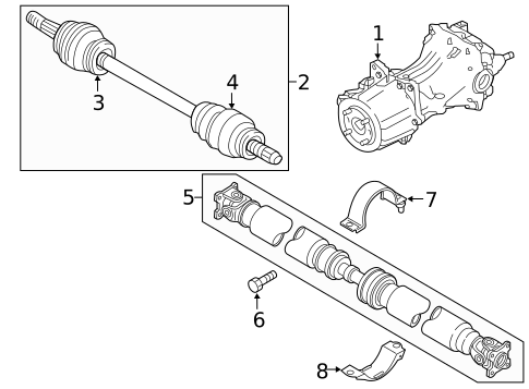 Axle & Differential for 2015 Nissan Murano #0