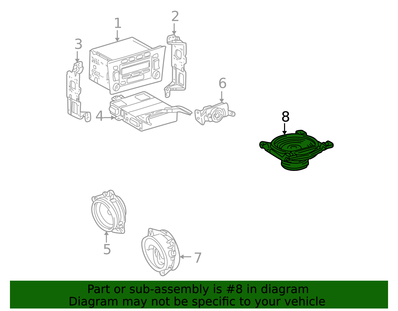 2000-2004 Toyota Avalon Speaker (Rear) 86160-AC180 | OEM Parts Online