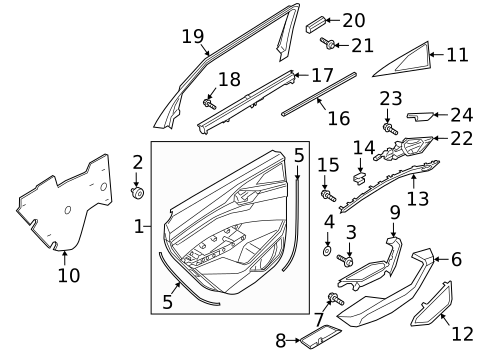 Interior Trim - Rear Door for 2022 Audi e-tron S #0