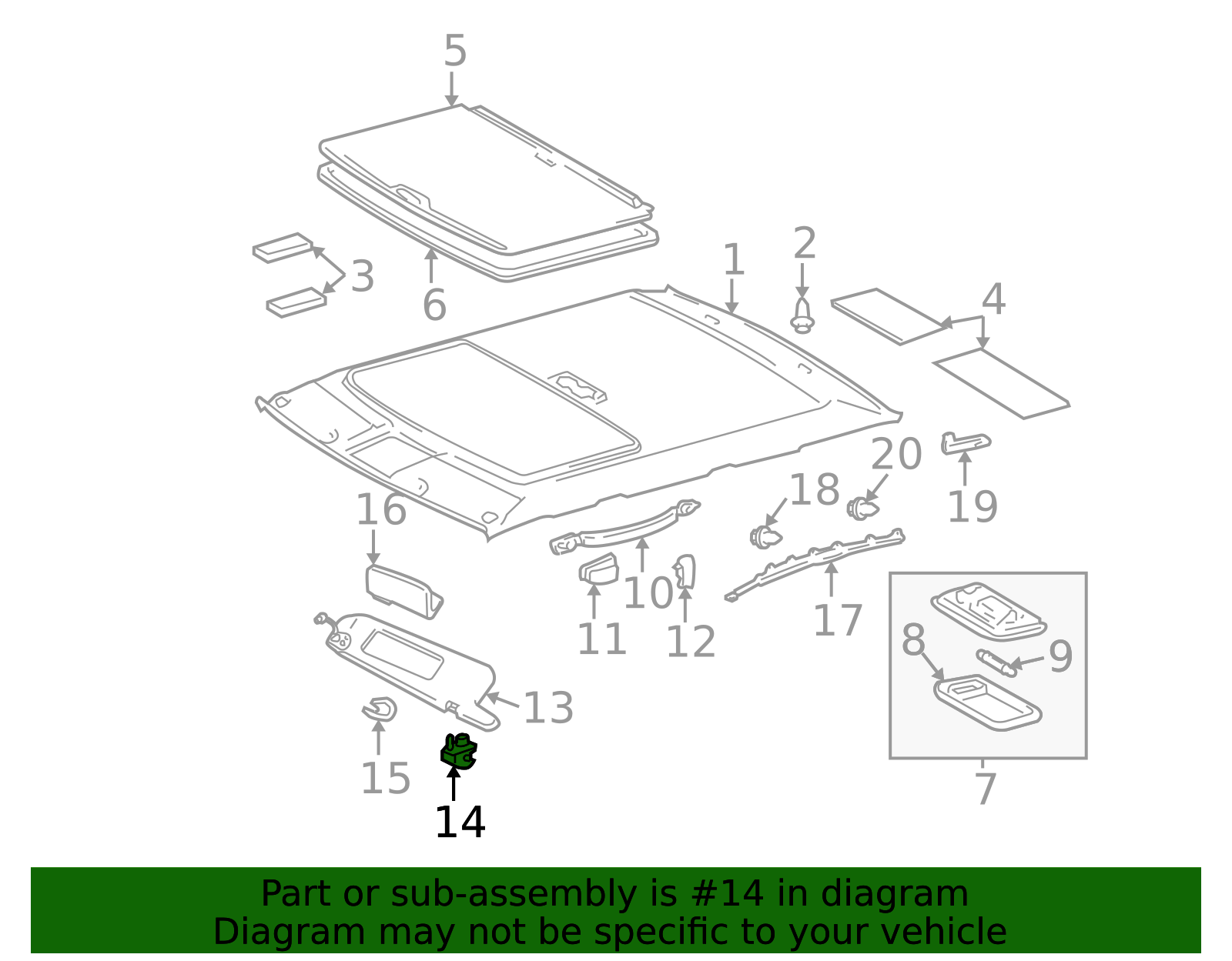 74348-12040-A0 - Sun-Visor Holder 2001-2012 Toyota | Longo Toyota