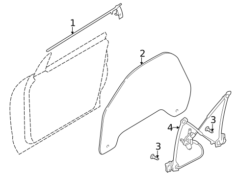 Glass - Door for 2002 Ford Thunderbird #0