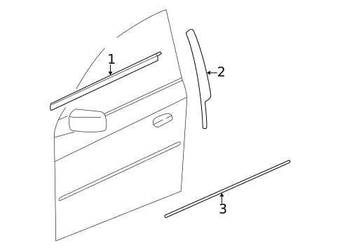 Exterior Trim - Front Door for 2005 Cadillac CTS #0