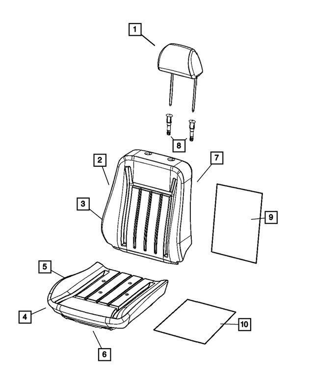 1FL951J3AA - Interior Trim: Front Headrest for Mopar Image image