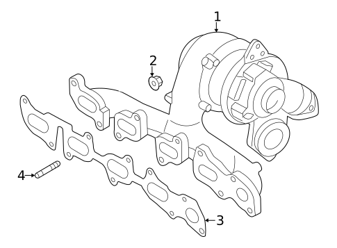 Exhaust Manifold for 2015 Volkswagen Passat #0