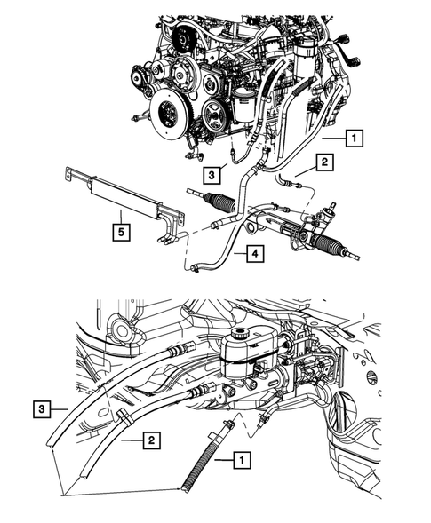 Power Steering Hoses for 2013 Ram 2500 #3