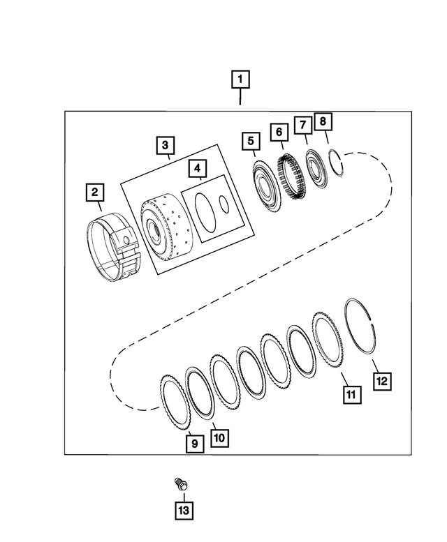 68159842AA - AS60T; 6 Speed; Automatic Transaxle: Transmission Brake Band for Mopar Image
