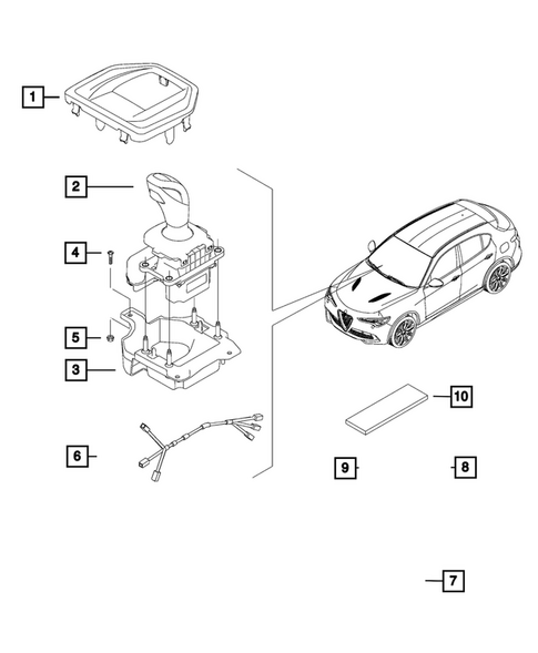 Gearshift Controls and Related Parts for 2018 Alfa Romeo Stelvio #0