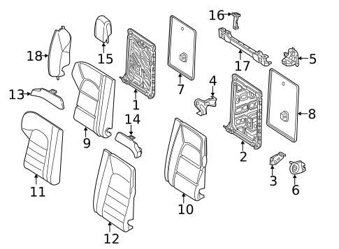Rear Seat Components for 2022 Mercedes-Benz C43 AMG #0