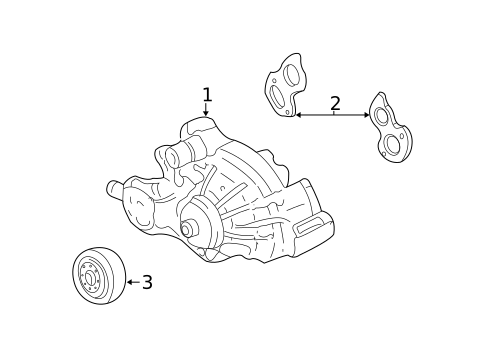 Water Pump for 2005 GMC Sierra 2500 HD #0