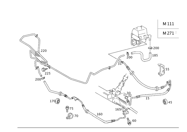 2034661581 - : Hose for Mercedes-Benz Image