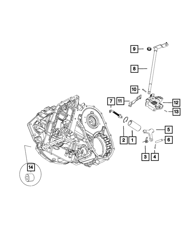 68236612AA - 62TE; 6-Speed; Automatic Transaxle: Parking Sprag Pawl Guide Package for Mopar Image